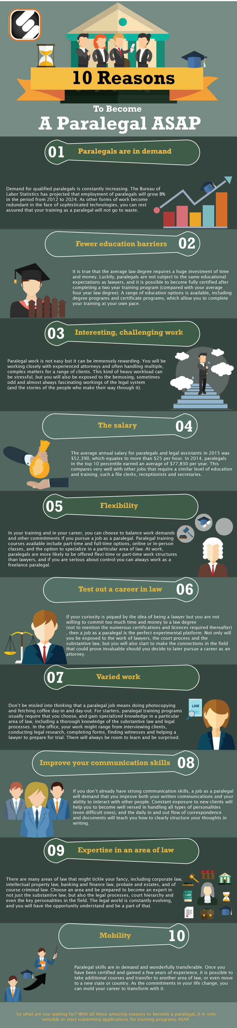 10 Reasons To Become A Paralegal ASAP