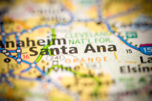 Map of Santa Ana, CA