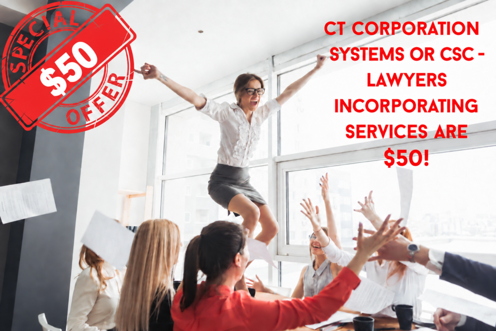 CT Corporation and CSC process service special for $50.